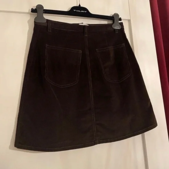 & Other Stories Brown corduroy mini skirt, size 0 NWOT - Picture 4 of 8